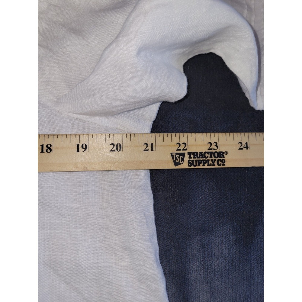 2 Ann Taylor Factory Linen Off Shoulder Tops White Top And Navy Top Sz Medium - Picture 5 of 13